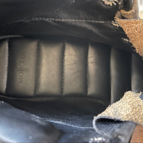 Moncler Men's Black Leather Hi-Top Sneaker Booties - Picture 15 of 16